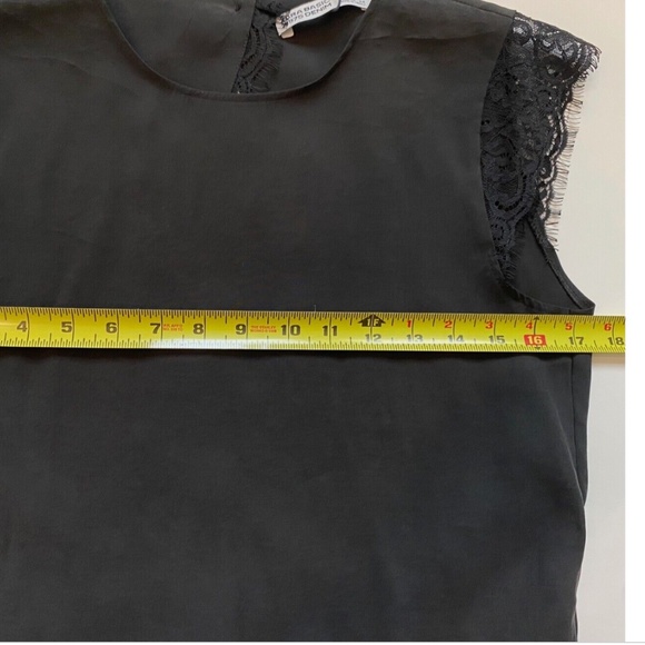 🚫SOLD🚫 ZARA XS Sleeveless Open Back Matte Black Top Shirt Blouse - Picture 5 of 6